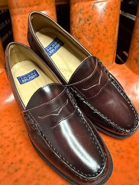 Nunn Bush Men's Burgundy Leather Penny Loafers